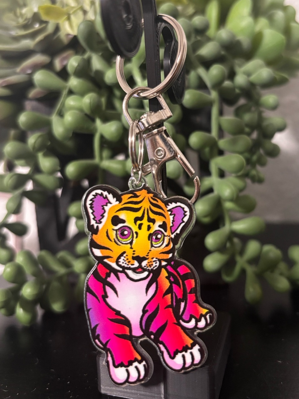 Lisa Frank Y2K Tiger Bag Charm / Keychain - NWOT